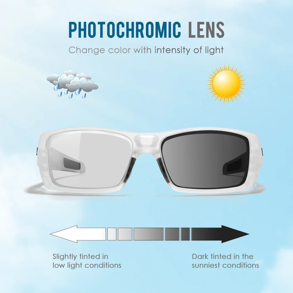 KDEAM Angel-Sonnenbrille für Herren mit komplett schwarzem Design, langlebiges Material, photochrome und nächtliche Sonnenbrille, Totenkopf-Etui – Detail 4