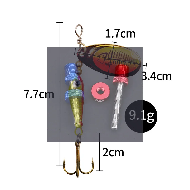 

[LA] 1 шт. Новая металлическая рыболовная приманка 9 г, высококачественная твердая приманка с тройным крючком, рыболовные снасти для Пик