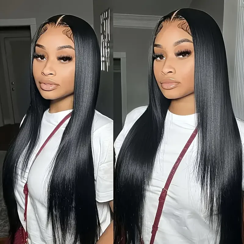 Gabrielle 13x4 Straight Human Hair 22 24 Inch Transparent Lace Front Wigs For Women Brazilian Remy Lace Frontal Wig Pre Plucked
