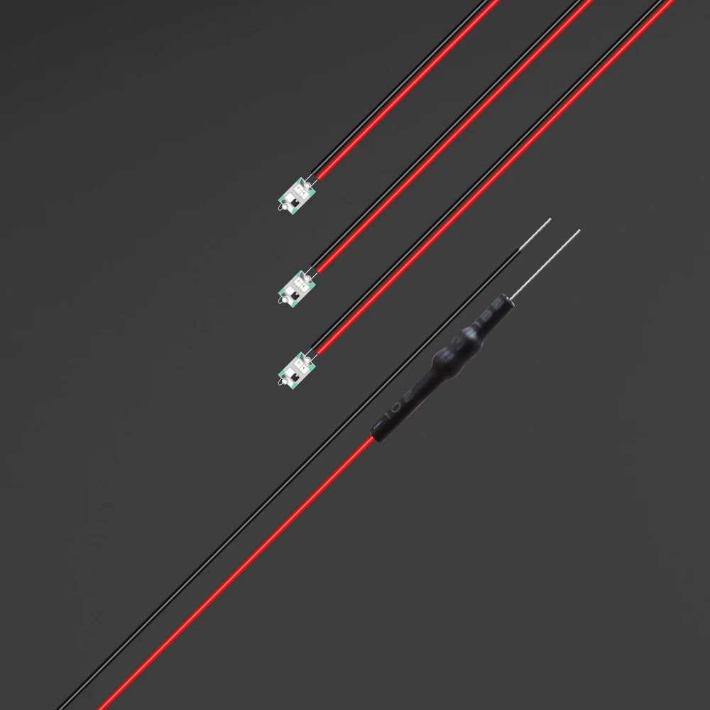 5pcs/10pcs 12V Pre-Soldered 0805 Flashing LED Diodes with Resistor, Pre-Wired Blink LED Lights for Model Train, Building Diorama