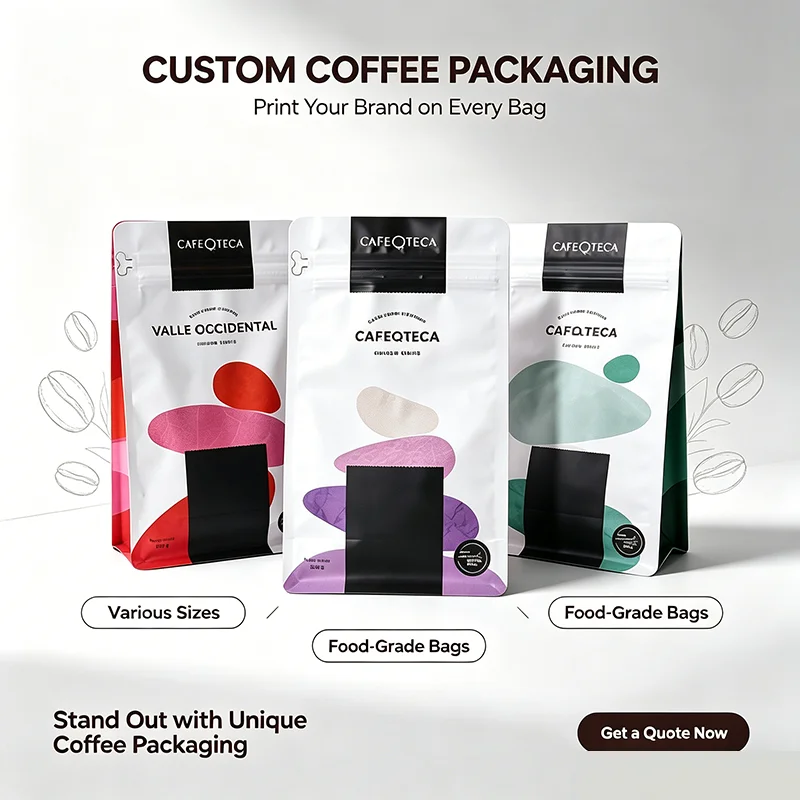 500PCS Stand-Up Zipper Pouches for Tea, Feed and Fishing Bait, Aluminum Foil Plastic Packaging Bags,Eight-side Sealed Food Bag
