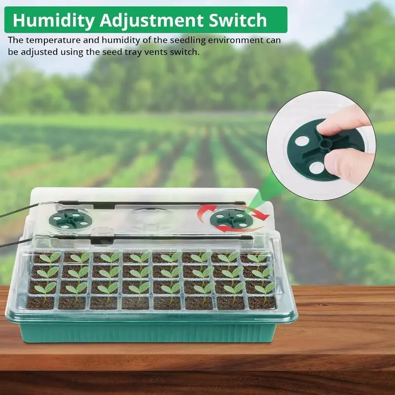 1 Set Greenhouse Germination Led Plant Light For Seeding Starter Kit With Dome Grow Light For Seed Starter Plants Tools
