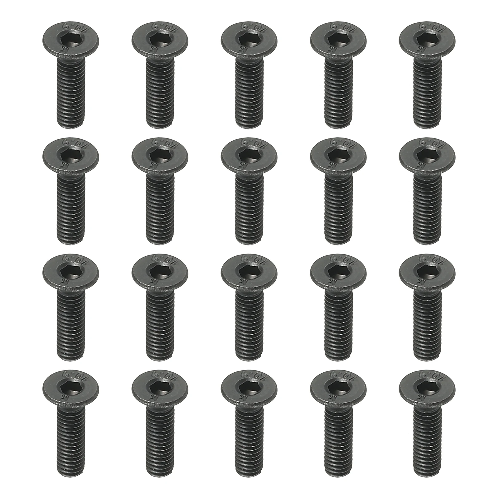 

5-100pcs M4 M6 M8 M10 Flat Head Socket Cap Screws Flat Countersunk Bolts Medium Carbon Steel Full Thread Black Oxide Grade 10.9