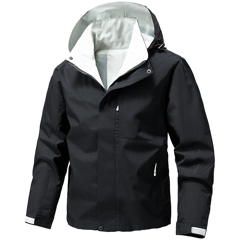 

Waterproof Windproof Coat Fashion Male Windbreaker Loose Coats Women Jackets Outwear Spring Autumn Mens Hooded Bomber Jackets