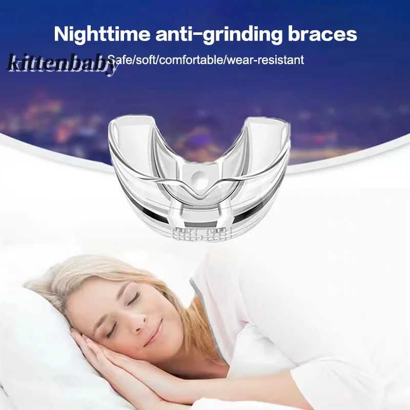 Kittenbaby 1 Pcs Sleeping Braces Teeth Retainer Bruxism Mouth Guard Teeth Straightener Stop Sleeping Anti-Snoring Device