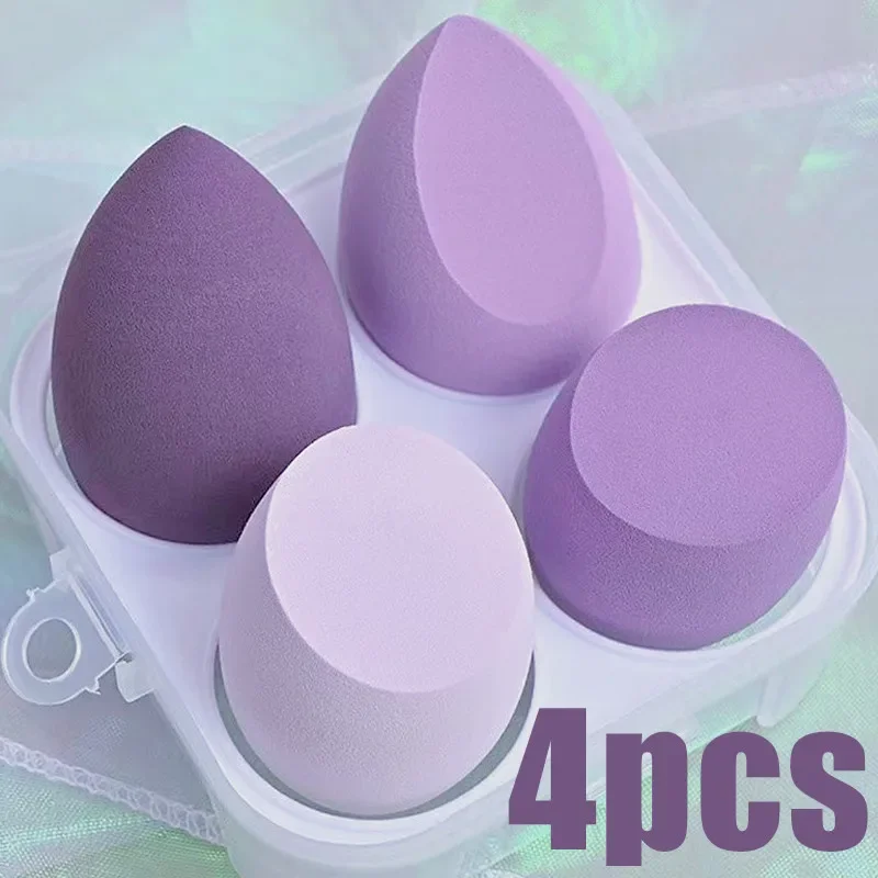 4pc beleza ovo maquiagem liquidificador cosméticos puff maquiagem esponja almofada fundação pó esponja ferramenta de beleza feminino compõem acessórios