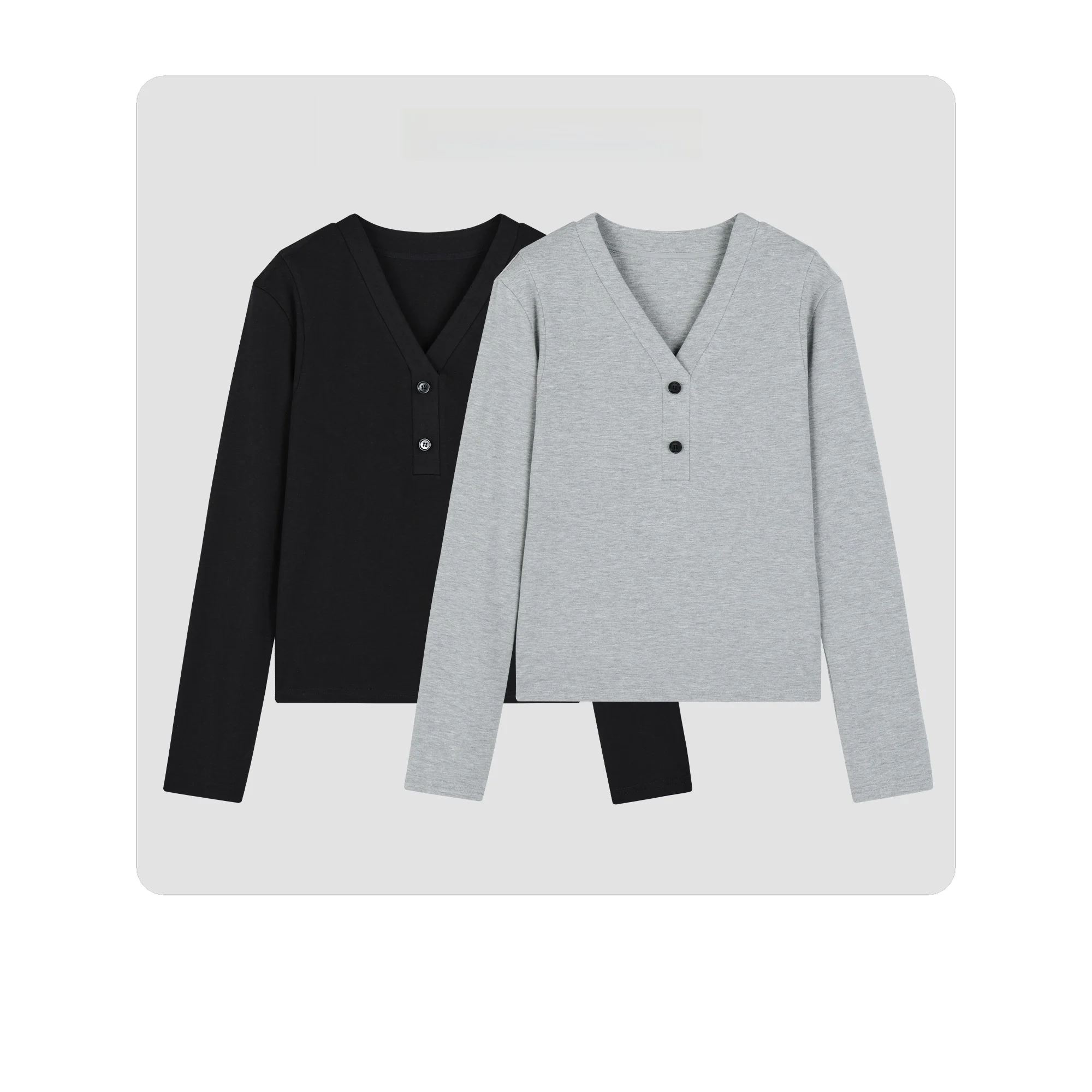 

Hua Ji Yan Victor Design Slim Fit Long Sve V Ne Inner Wear T irt Women's Commute Sle Cotton Blend Stretchy T Top