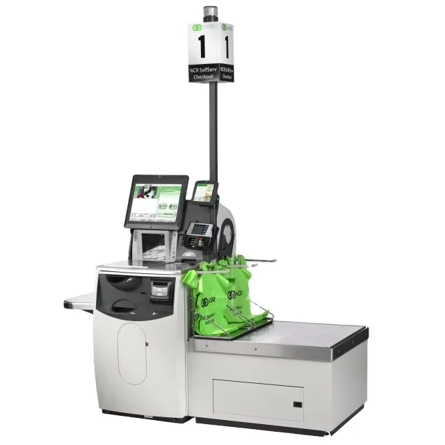 Supermarket Self-Service Payment Touch Screen Self Check up Kiosk with Card Acceptor
