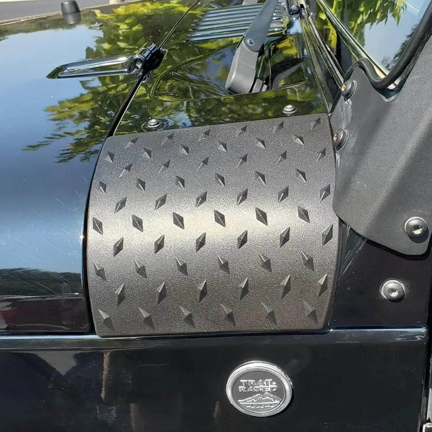 Powder Coated Cowl Body Armor Cover - Compatible with Jeep Wrangler JK/JKU 2007-2018, Fits Rubicon, Sahara, Sport