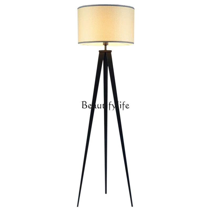 New Chinese tripod creative retro wrought iron hotel vertical floor luminous object