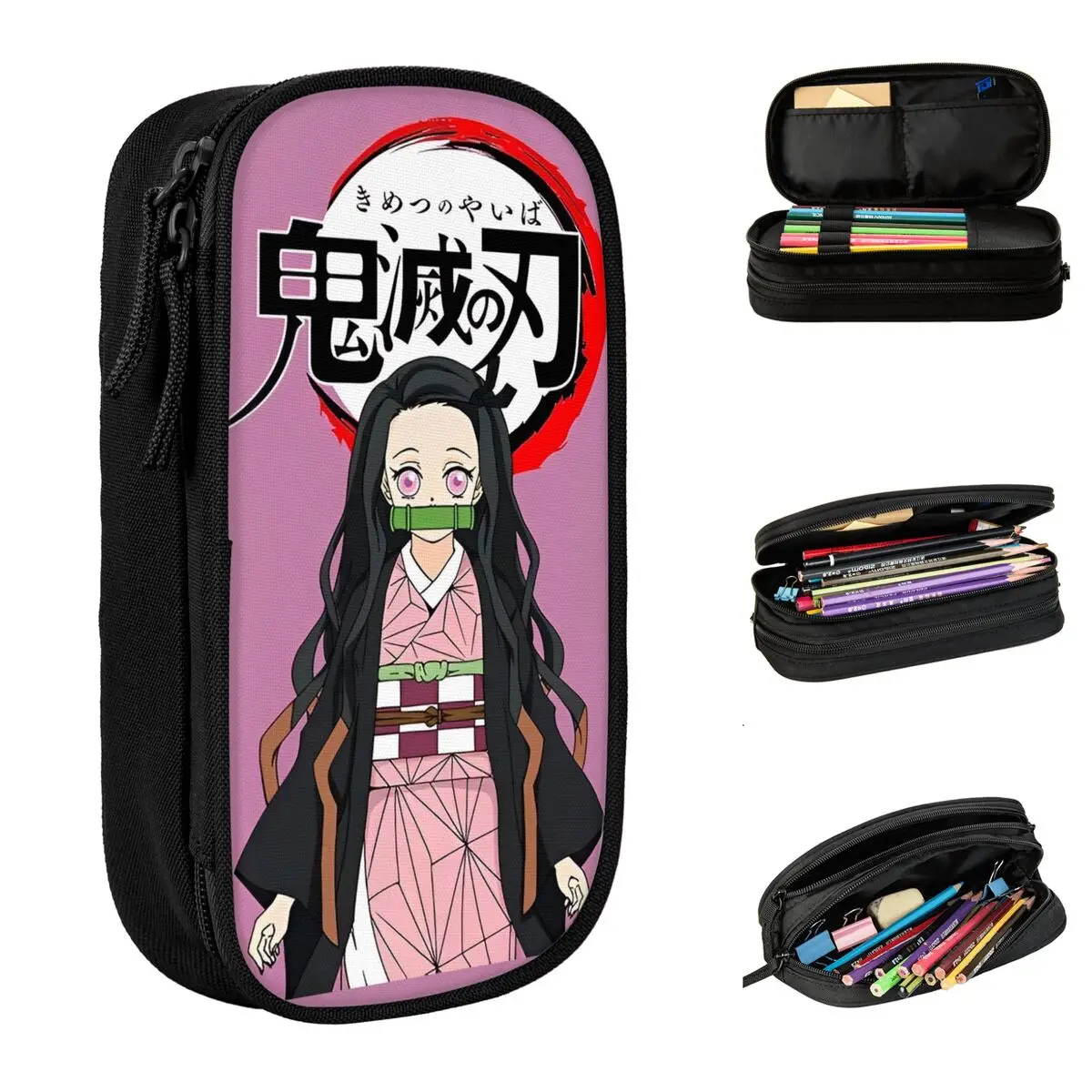 

Demon Slayer Anime Pencil Case Kamado Nezuko Kids Aesthetic Pencil Pouch Custom School Pencil Cases Supplies Gift Idea