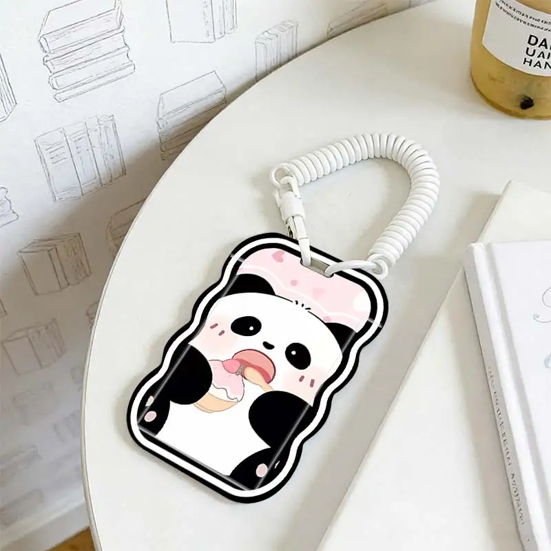 Card Protection Cover for Photo Protector Kpop Photocard Holder Student Bus/Meal Card Protection Case Stretchable Spring Cord
