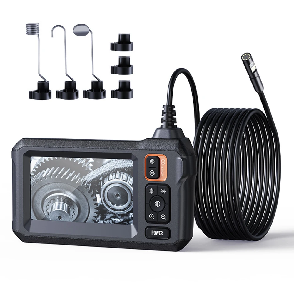 1920*1080P HD Industrial Endoscope, Automobile Maintenance Pipe Endoscope Camera, 4.3inch IPS Display, IP67,2000mAh Battery