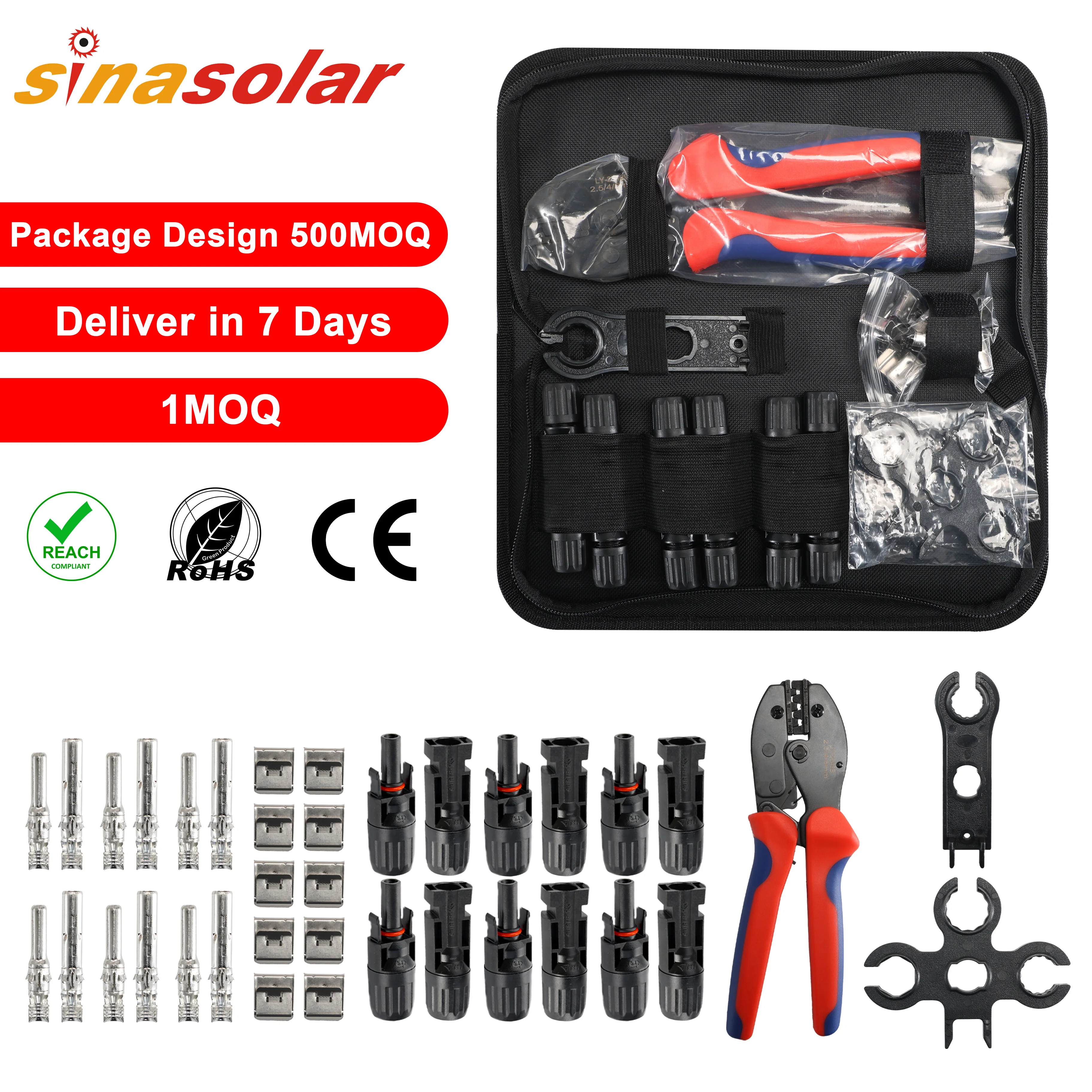 CE Certification Solar Energy PV Crimping Tool Kit Wire Stripper Electrical Tool Set MC Connector For PV Systems