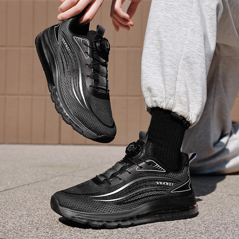 

2026 Men's Plus Size Full Air Cushion Sports Shoes Summer New Breathable Mesh Soft Sole Running Casual Sneakers