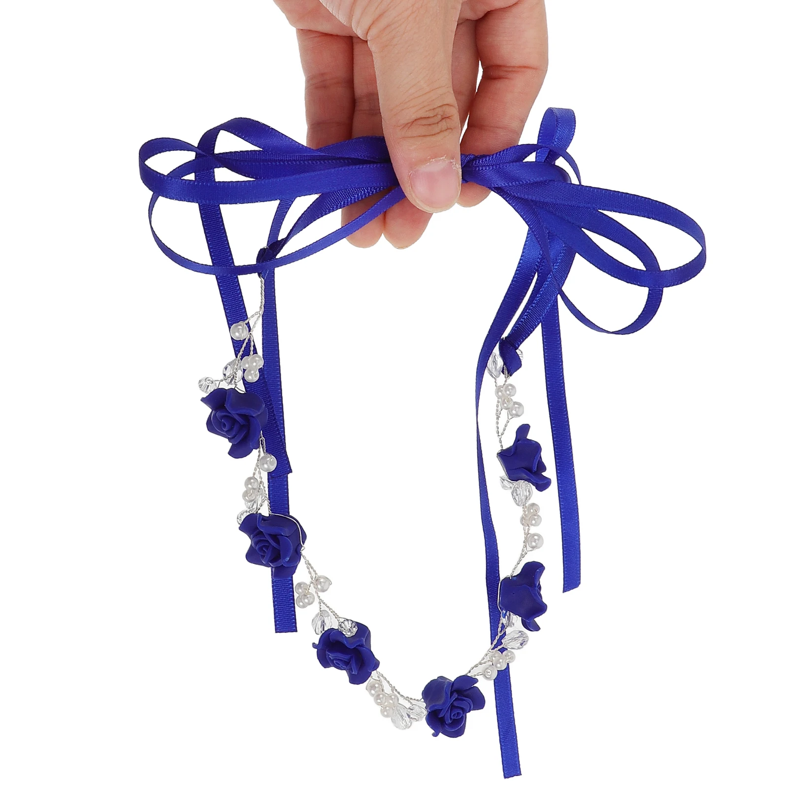 

Pearl Headb Vintage Clay Flowers Wedding Bridal Hair Accessories Comfort Soft Material Adjustable Size Polymer Pottery