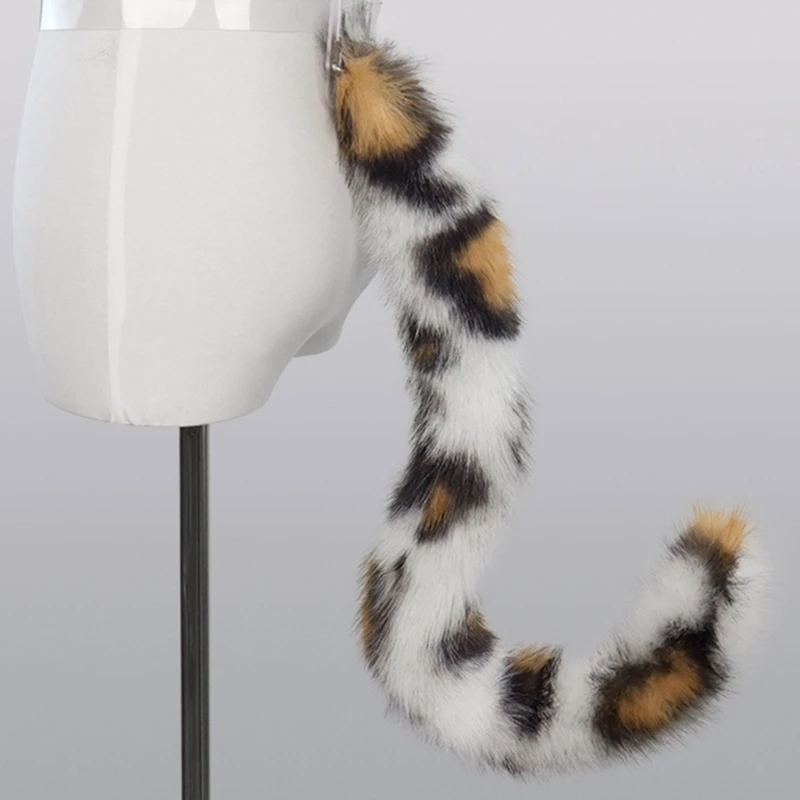 Faux Furs Foxes Tail Animal Tail Leopard Tail Japanese Anime-Halloween Cosplay Party Costume Accessories Adult Teen