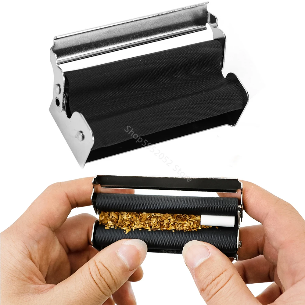 

70mm Herb Rolling Paper Cigarette Maker Portable Metal Rolling Machine Tobacco Roller Cigarette Tool Smoking Accessories