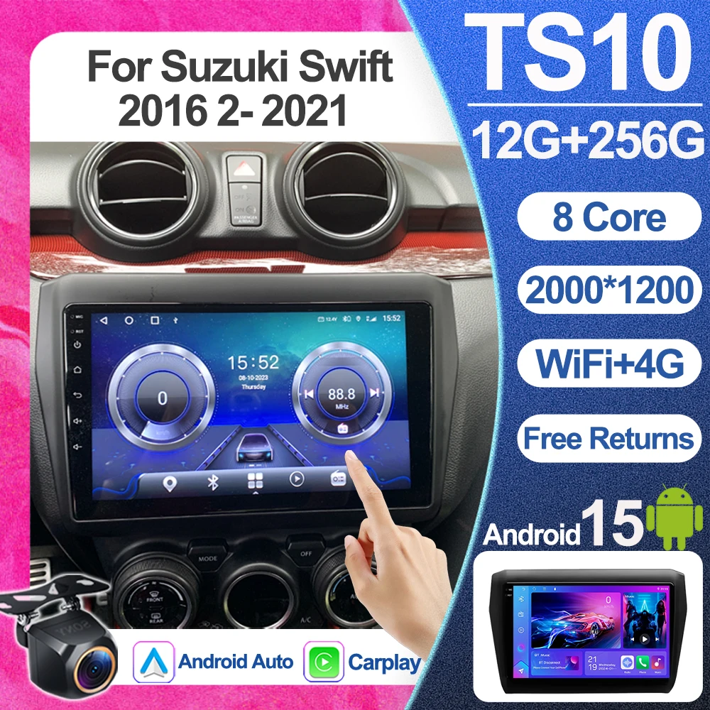 

Android 15 Car Radio Stereo For Suzuki Swift 2016 2017 2018 2019 2020 2021 Auto Multimedia Video Player GPS Wireless Carplay RDS