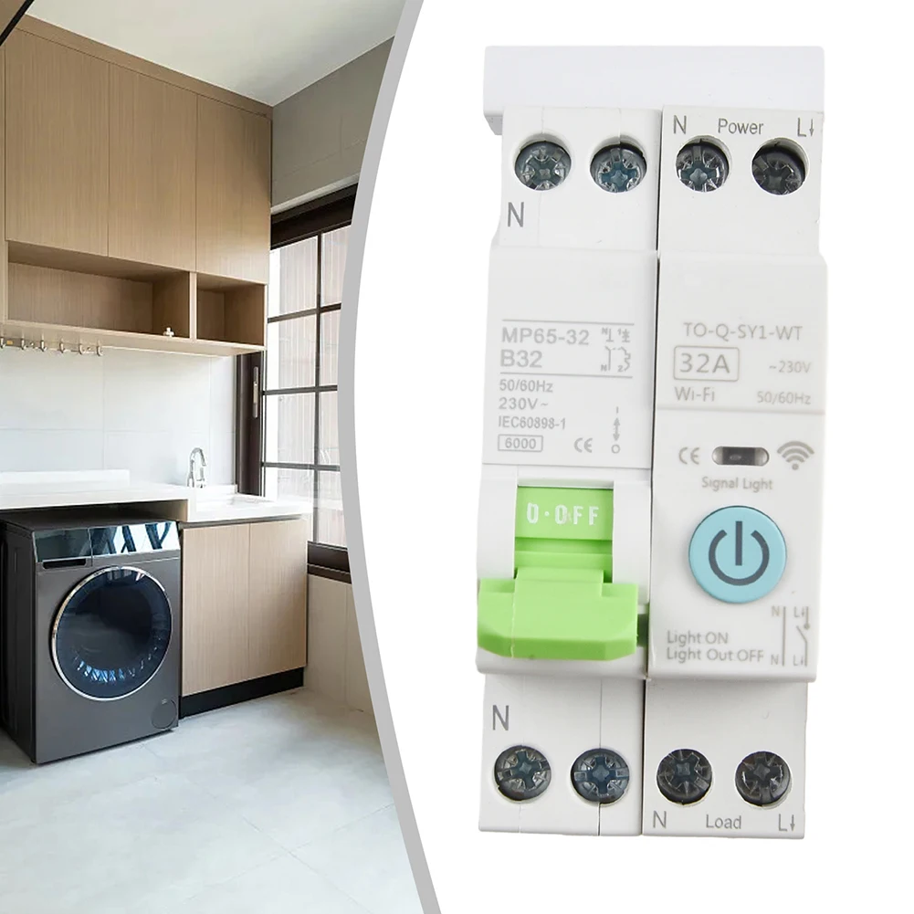 

For Tuya MCB Remote Control WIFI Smart Circuit Breaker Without Metering Din Rail Control Switch AC90-240V,50/60Hz