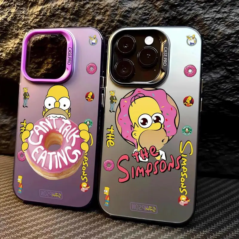 Disney Simpsons Family Phone Case for Apple iPhone 15 Pro Max 16 Pro 14 Pro 13 12 11 Pro Max 14 Plus Color Silicone Shell