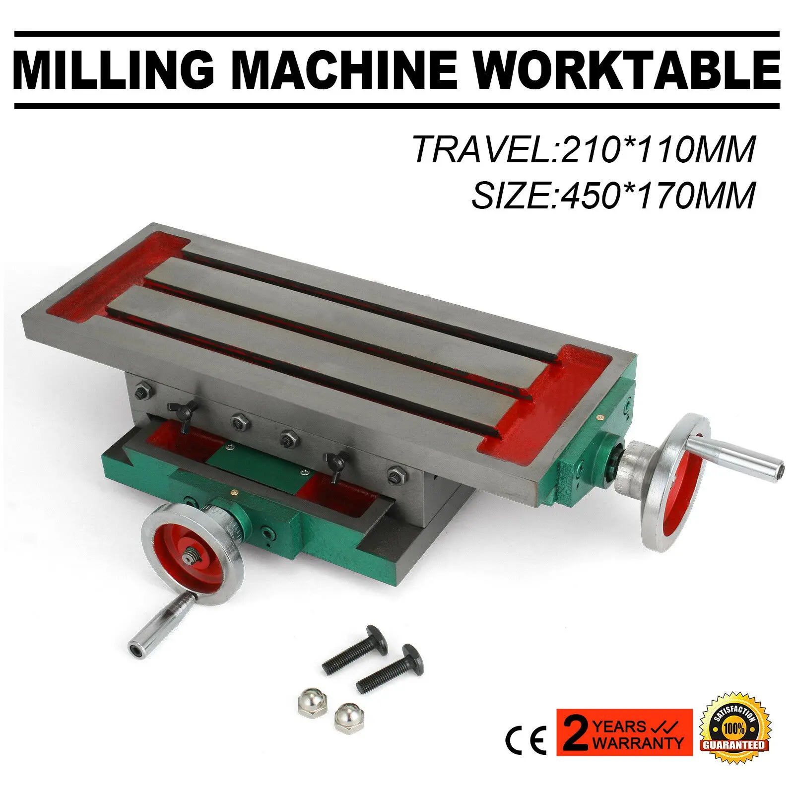 Milling Machine Worktable 450mm x 170mm Milling Support Table Work Table Cross Workbench Machine  For Precise Drilling