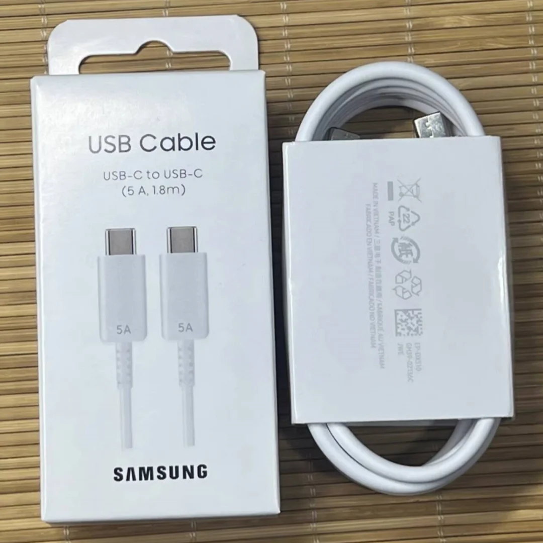 Samsung PD Super Fast Charging Cable For Galaxy S25 S26 Ultra Plus FE S24 S23 S22 A56 A55 A36 A17 Adapter 5A Double Type C Cable