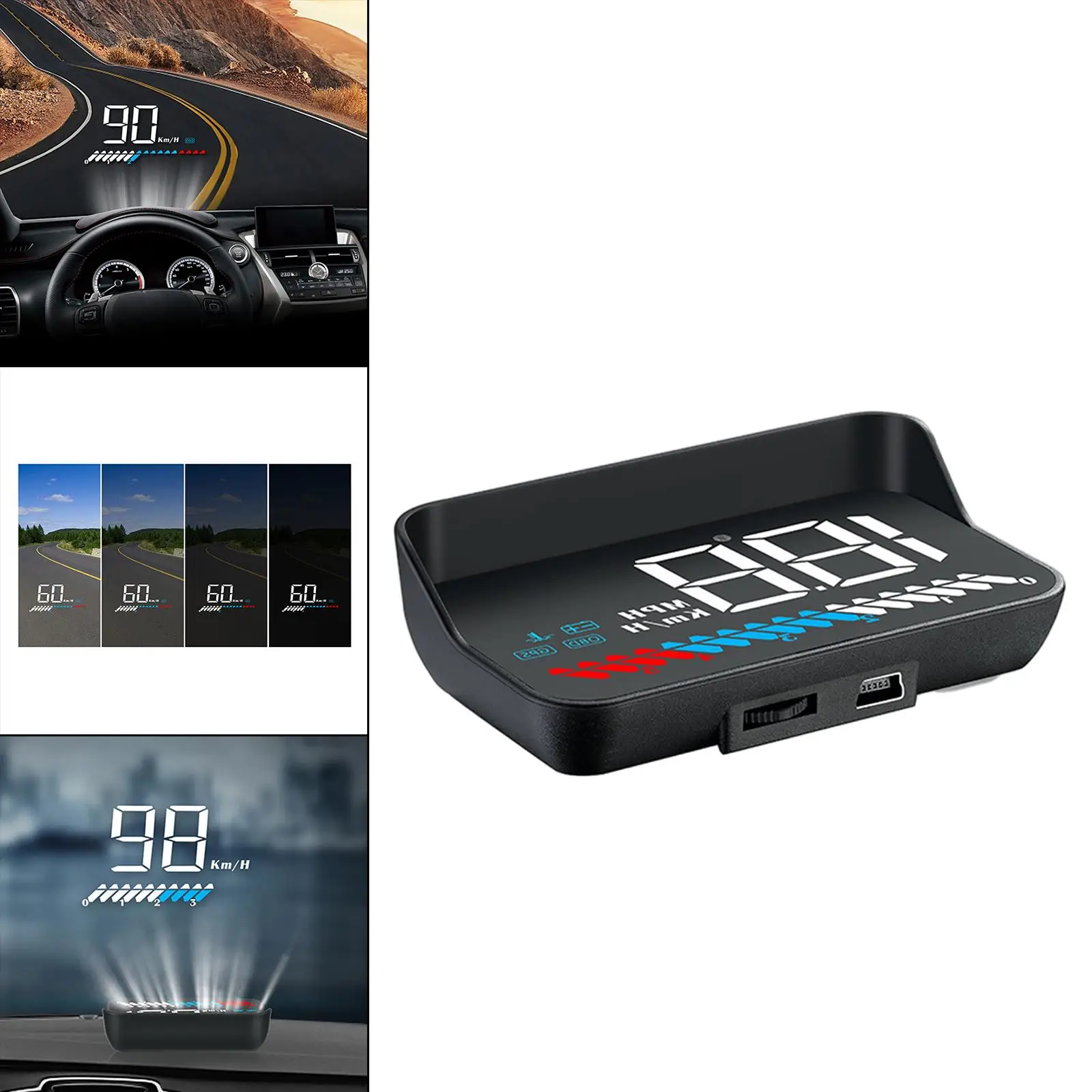 

Universal Head up Display Car HUD OBD2 Overspeed Warning for Truck