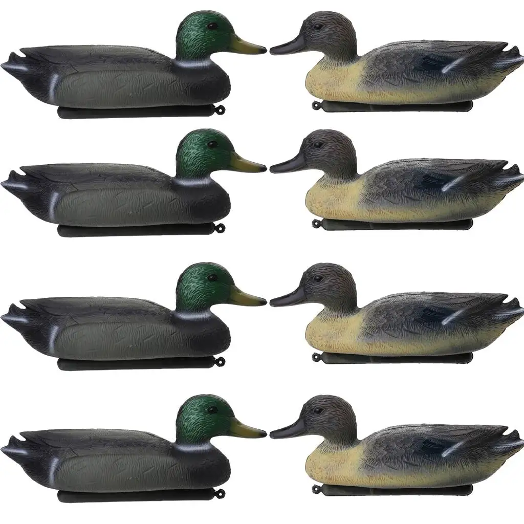 Lifelike Vivid Simulated 3D Duck Decoy Hollow Body Floating Duck Hunting Decoy PE Sturdy Durable Duck Decoys Lightweight Drake