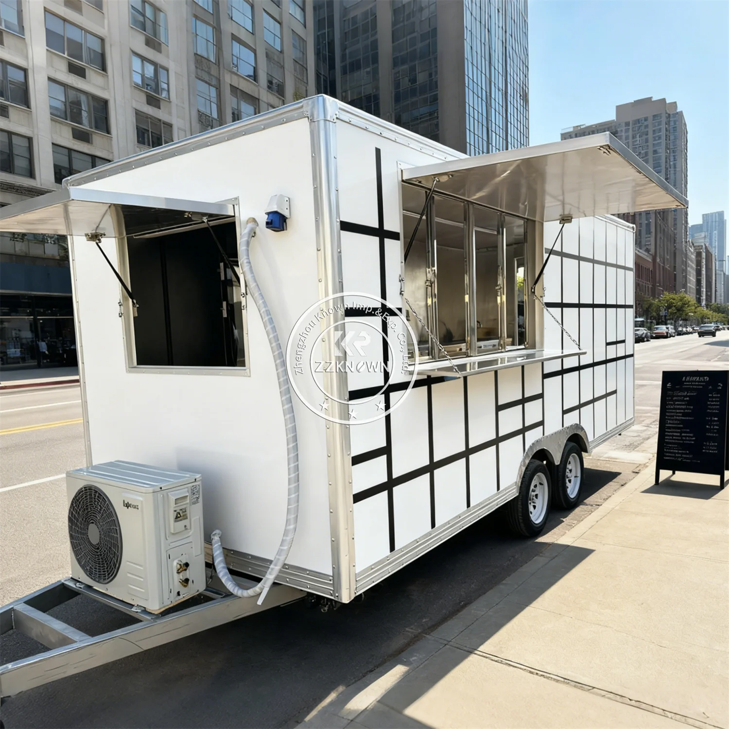

Mobile Food Truck Trailer Fully Equipped Custom Size Color Street Hot Dog Cart Concession Fast Food Truck With Full Kitchen