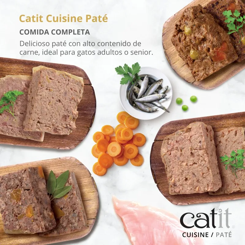 Catit Comida Húmeda Cuisine en Paté de Atún con Sardinas para Gatos - 95 gr