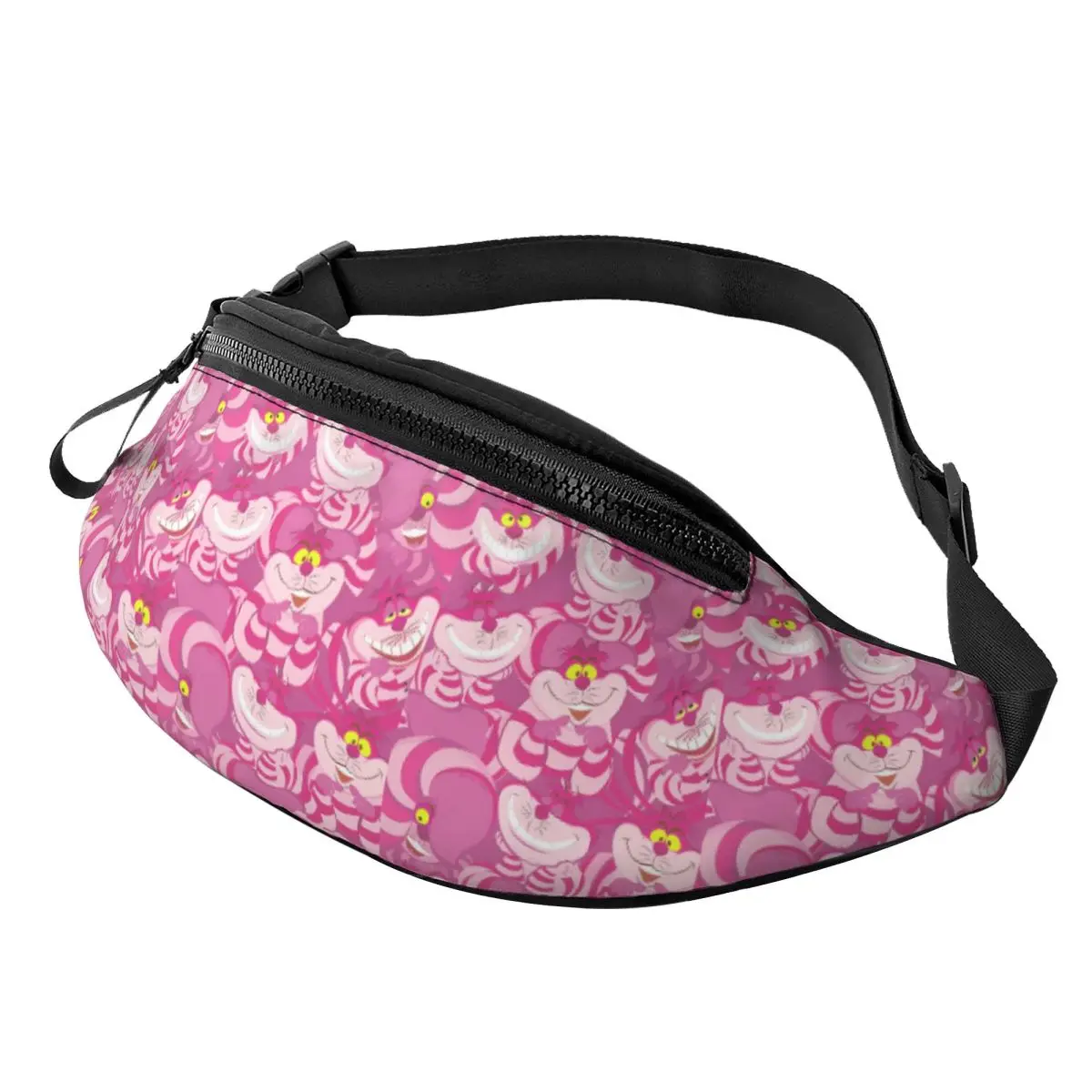 Cool Cheshire Cat Anime Cartoon Fanny Pack, Custom, Crossbody, Waist Bag, Phone Money Pouch, Ciclismo, Camping, Mulheres, Homens