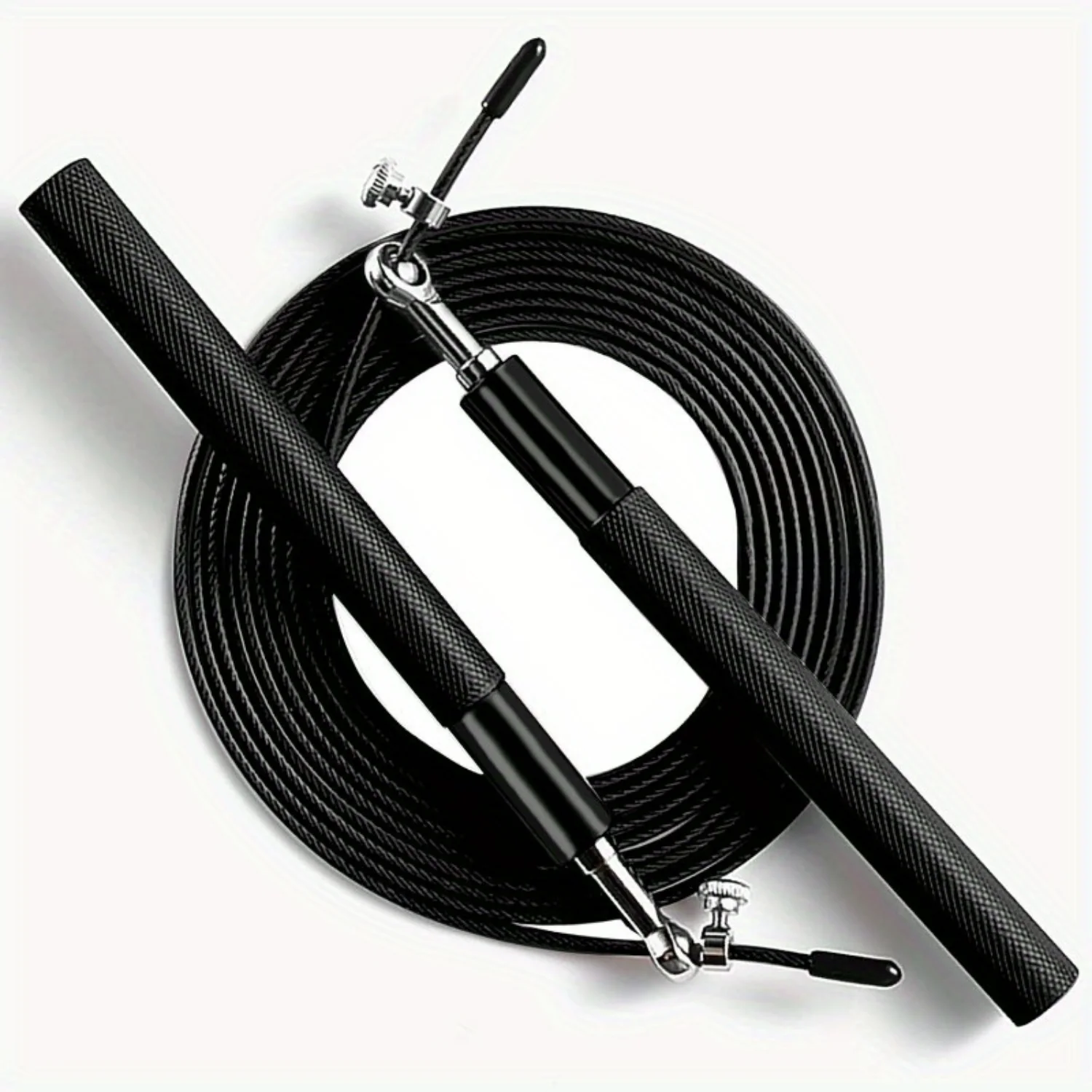 

[ "Super Fast Rotation Speeds Aluminum Swivel Ball Bearing Jump Rope Steel Coated Indoor Use 118.11 inch", "Indoor Suitable