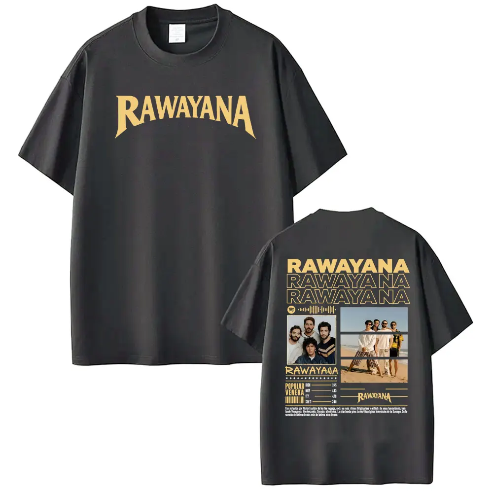 Band Rawayana ¿Quién Trae Las Cornetas? Graphic T-shirt Men Women Retro Hip Hop T Shirts Casual Summer Crewneck Cotton Tee Shirt