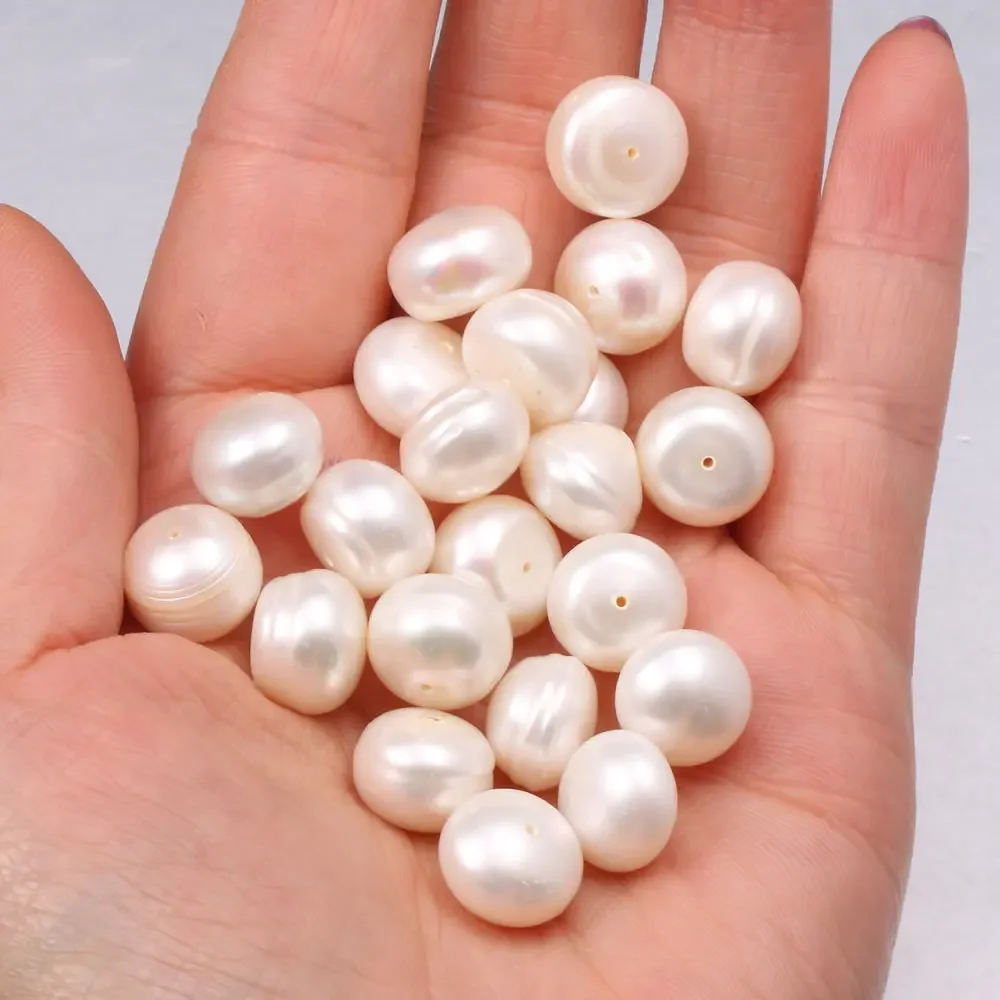 

20pcs Natural Freshwater Pearls Beads High Quality Round Shape Pearl for Jewelry Making DIY Earring Accessories Size 11-12mm