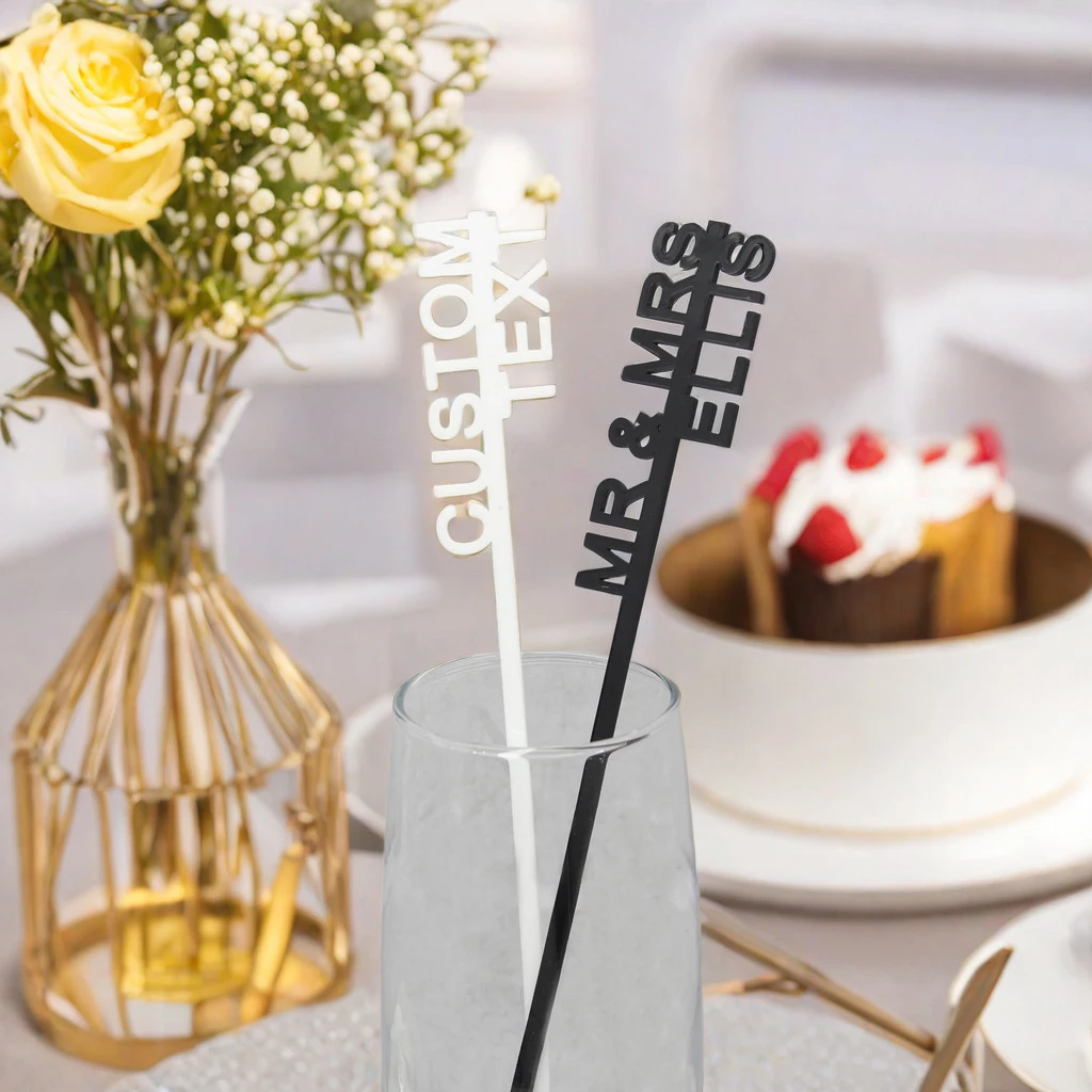 10/20/30/70/120Pcs Personalized Drink Name Stirrers Swizzle Sticks Cocktail Party Bar Stir Sticks Wedding Drink Sticks Party