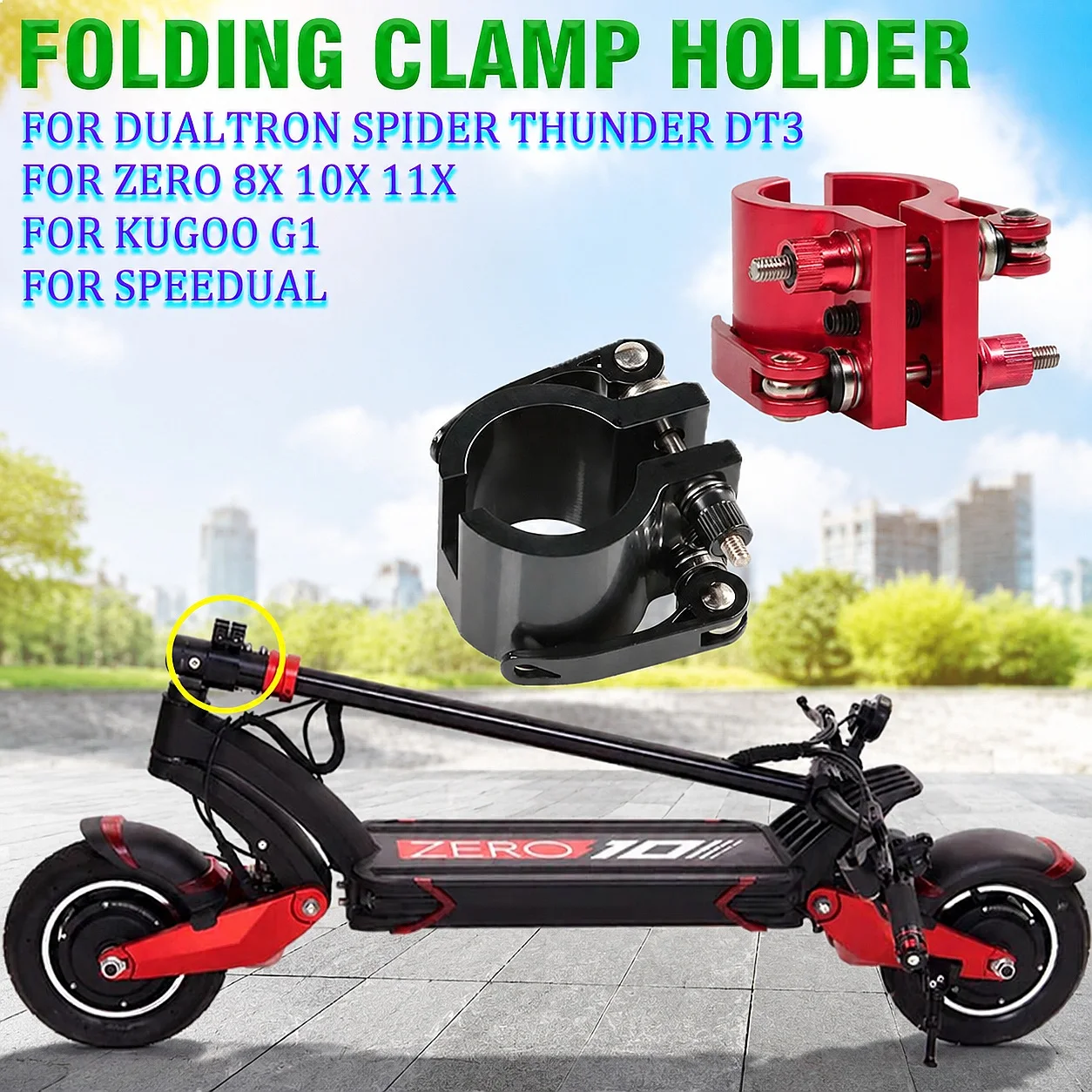 upgraded-rugged-folding-clamp-lock-for-dualtron-dt3-spider-zero-8x-10x-11x-speedual-series-kugoo-g1-electric-scooter