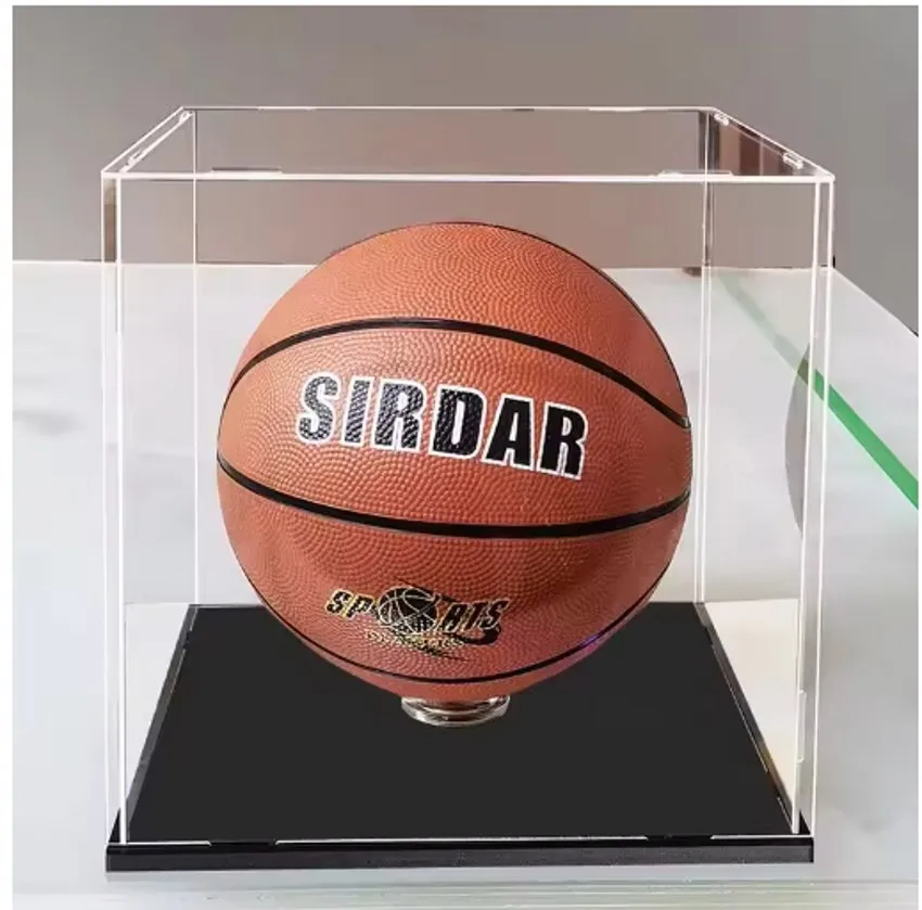 

Clear Acrylic display box basketball football Storage Box Assemble Clear Acrylic Show Case For for Action Figures Car Toys