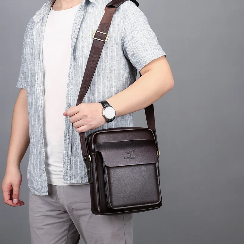 Luxury Brand Business High Quality Casual Men Bag Vertical Business Leather Shoulder Bag fashion Man Crossbody Messenger bag