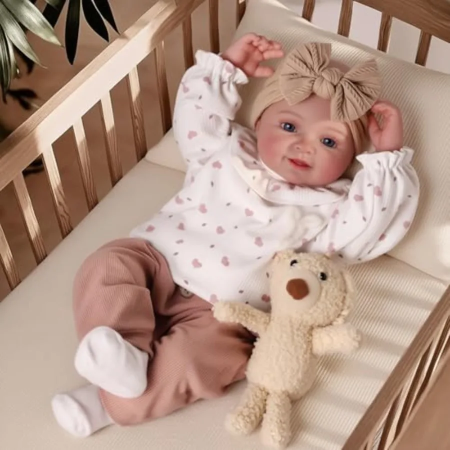 New product tasting price Lifelike Reborn Baby Dolls Tess - 7Inch Cute Soft Vinyl Realistic-Newborn Baby Doll Poseable Smiling