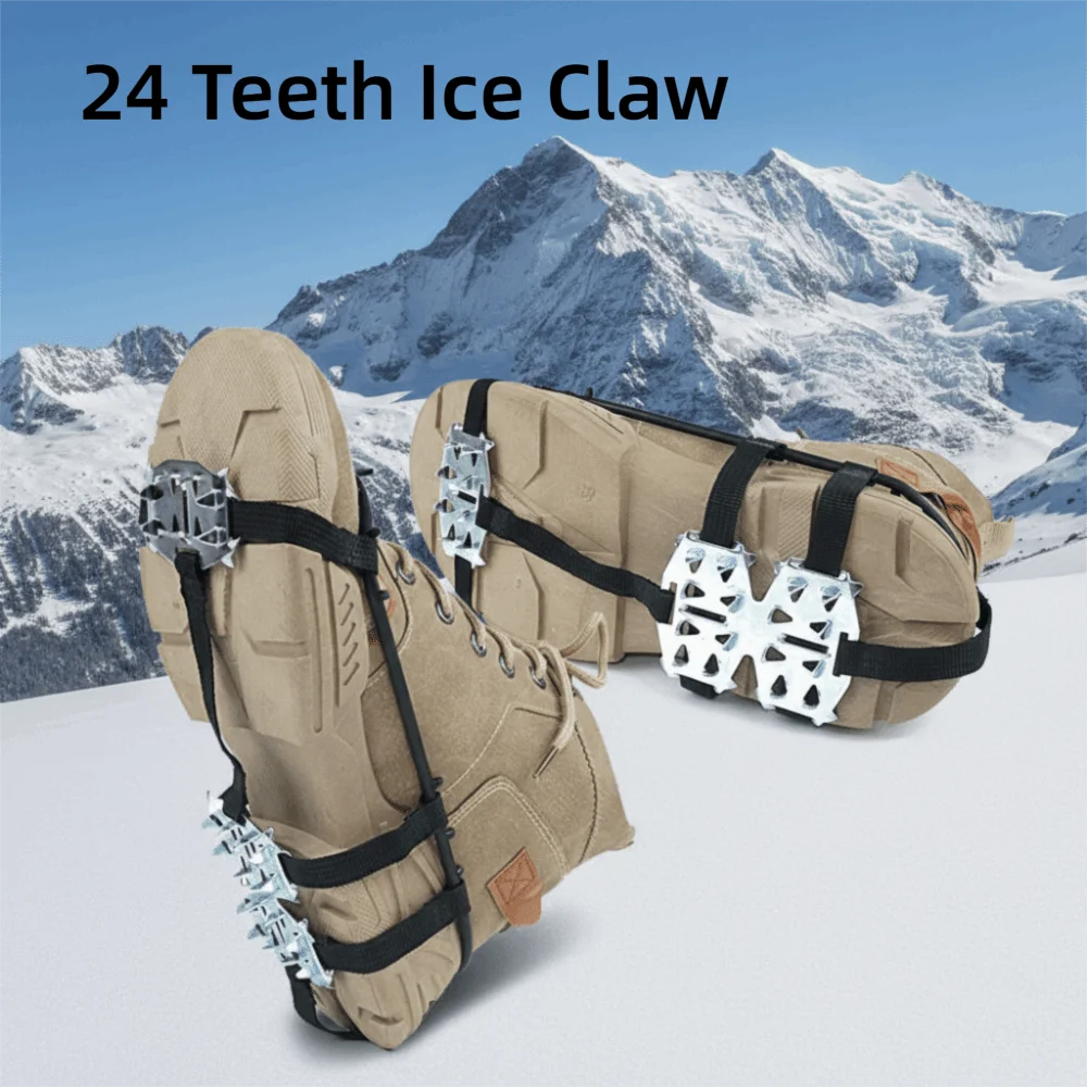 

Новые противоскользящие накладки на обувь с 24 шипами, универсальные шиповки для зимнего активного отдыха, для обуви