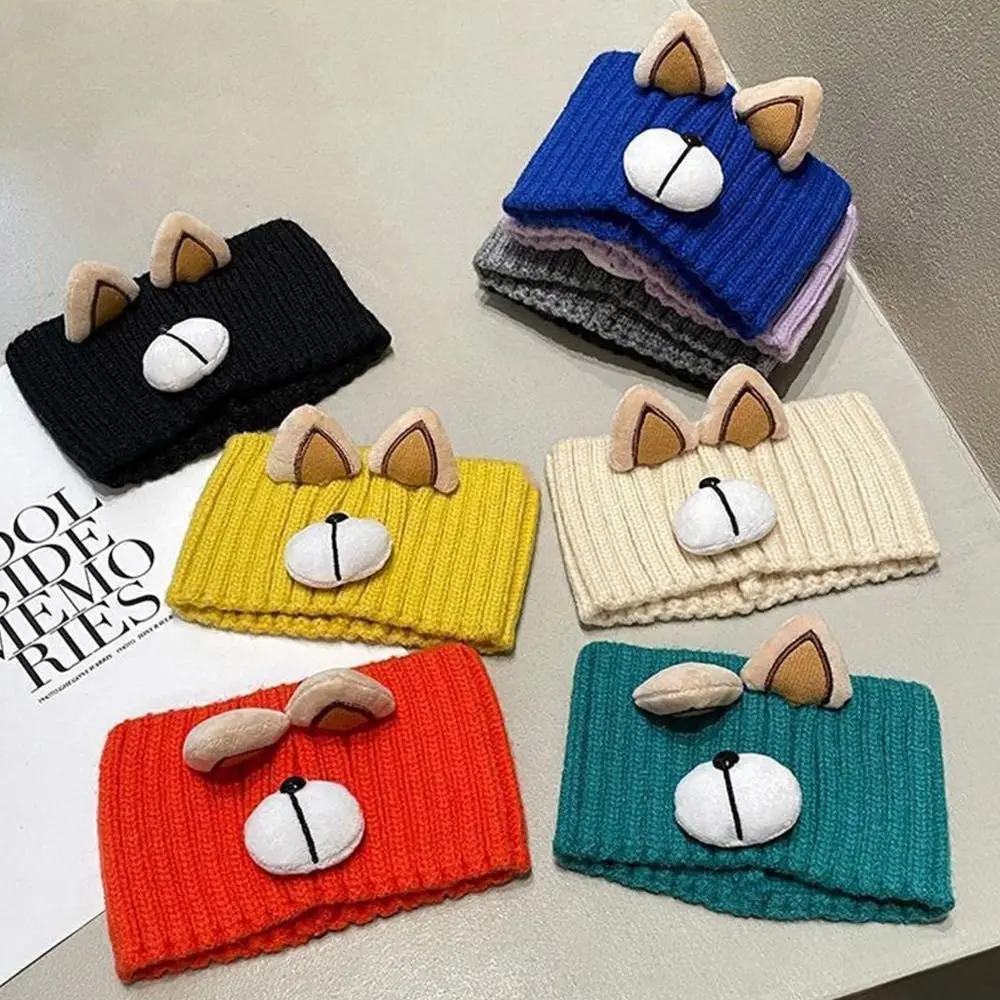 Cute Warm Winter Headbands Thicken Soft Knitted Headbands Elastic Windproof Hair Band Girls