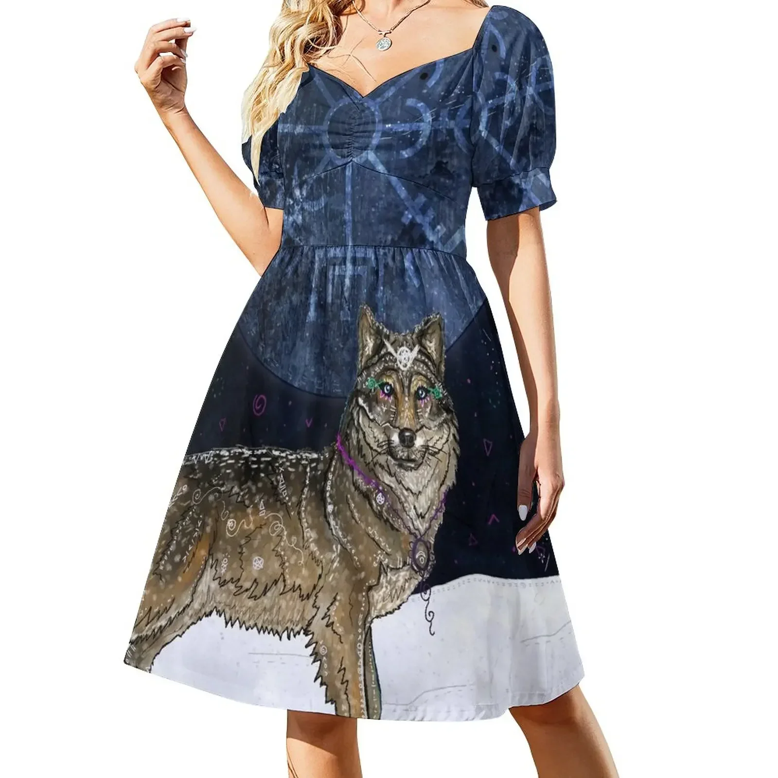 

Wolf Moon Sleeveless Dress women dresses summer dresses for women 2025 luxury evening dresses for women 2025 Dress