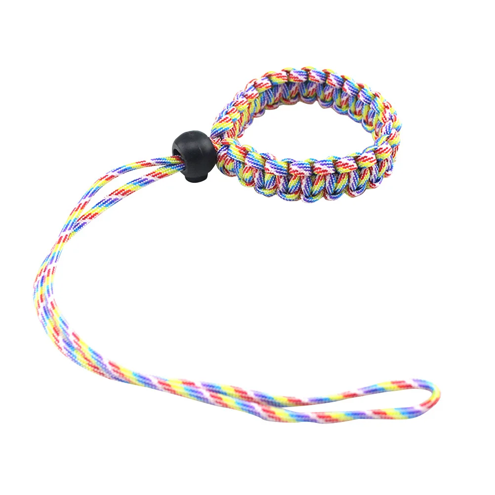 

Camera Wrist Strap Adjustable Braided Paracord Lanyard For Cameras Outdoor Survival Gear Iridescence Lightweight