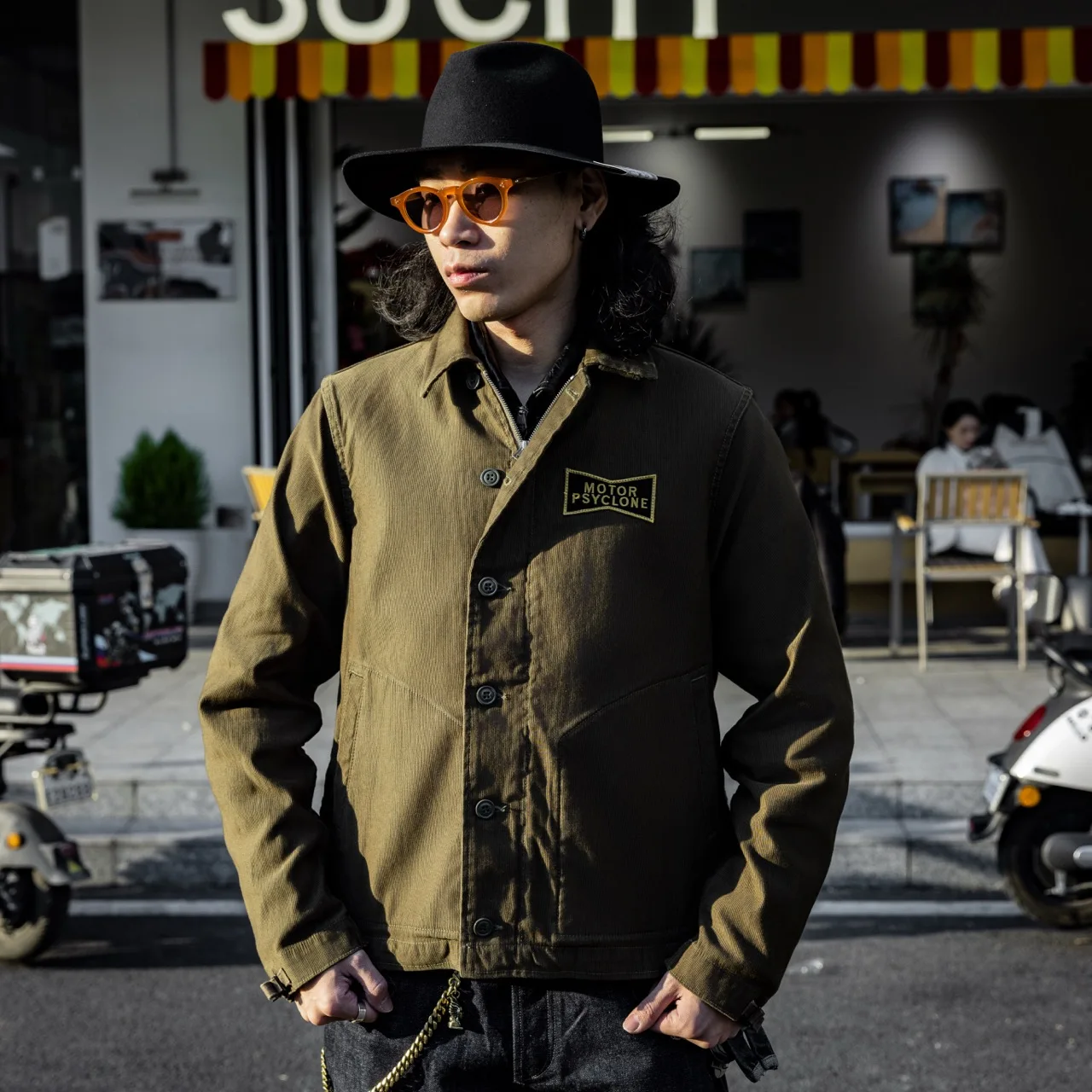 FW-00021 Red Tornado Big Size 16oz Cotton US Navy Deck Jacket High Quality Vintage Casual Stylish Washed Coat