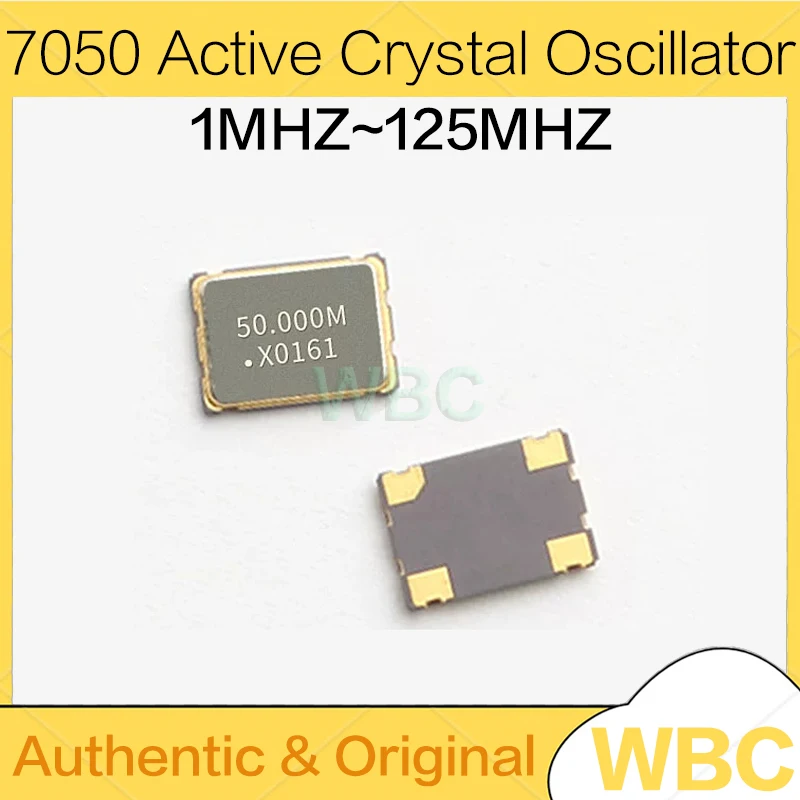 10Pcs SMD 5070 7050 5*7mm Active Crystal Oscillator OSC 25MHZ 6M 10M 12M 16M 20/24/25M 33 40M 48M 50M 60M 100M 4Pin Oscillator