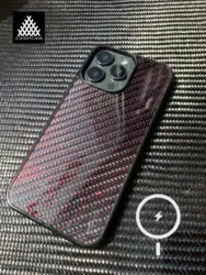 Magnetic Woven Carbon Fiber Case for iPhone 17 Air 11 12 13 14 15 16 Pro Max with Magsafe Full Coverage 3K Twill Carbon Case