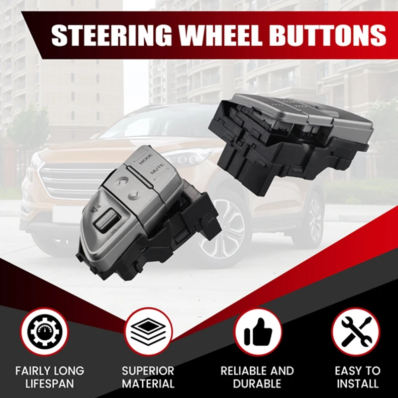 Car Multifunction Steering Wheel Button Volume Adjustment Cruise Control Button For Hyundai Tucson IX35 2010-2015