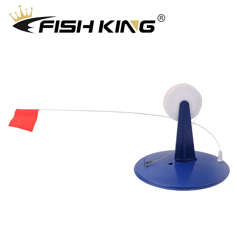 FISH KING Ice Fishing Rod Flags River Fishing Equipment Tip Up Ice Fishing Pole Convenient Braking System For Ice Fishing