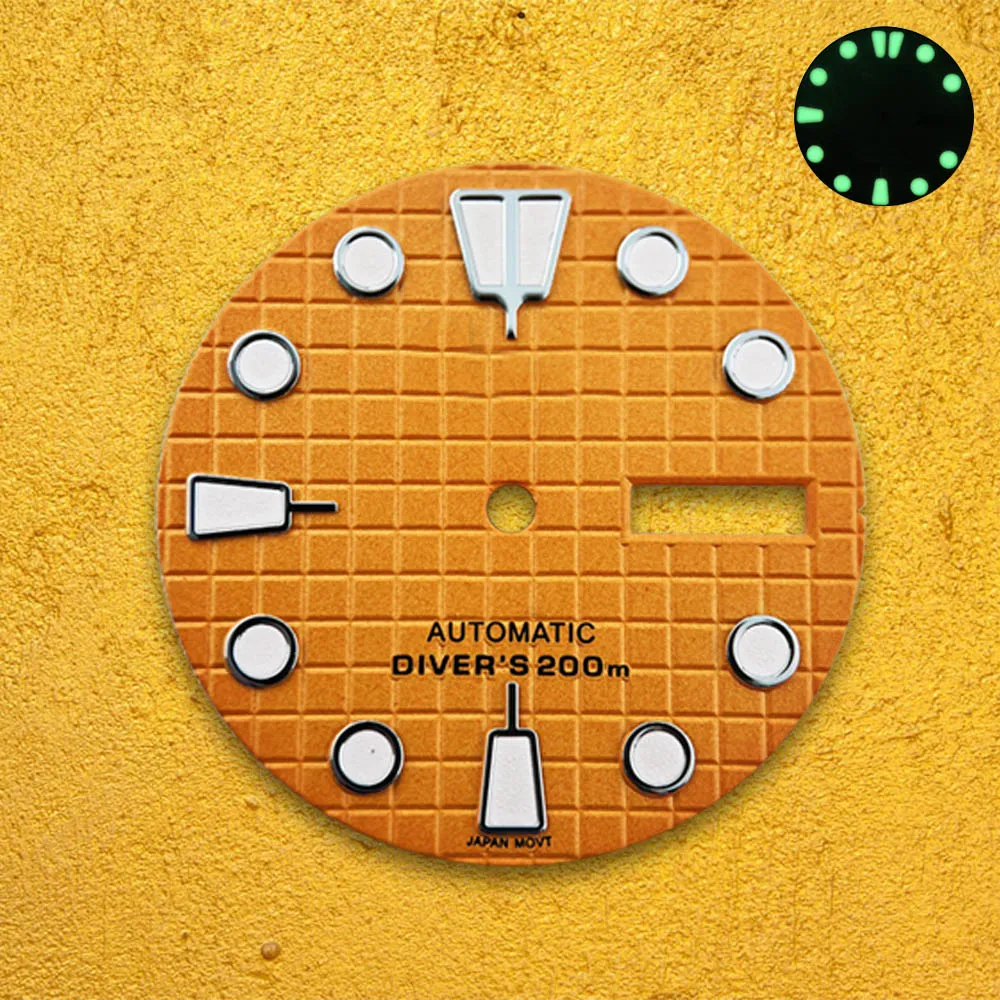 28.5 مللي متر S شعار C3 الأخضر مضيئة صالح NH36/4R36 الحركة التلقائية الهاتفي أحدث أنماط ساعة تعديل الملحقات